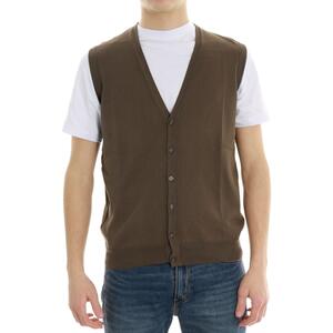 GILET IN MAGLIA MARRONE